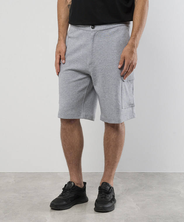 Brunello Cucinelli Серые меланжевые шорты-карго M0T353222G изображение 2