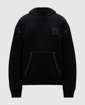 Givenchy Черные худи с аппликацией 4G BMJ0LA3YPQ