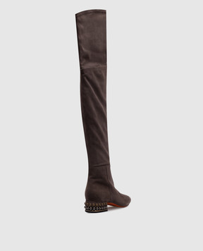 Santoni Серые замшевые ботфорты WSEM56706HIBSMBH