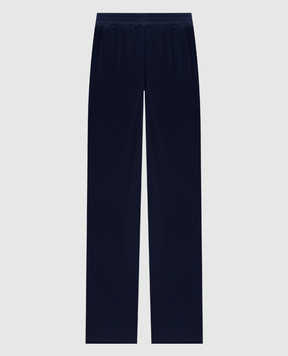 Twinset Синие брюки с пластиной логотипа 251LM2MEE