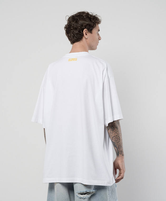 Vetements Белая футболка с принтом Banana UE64TR380W изображение 4