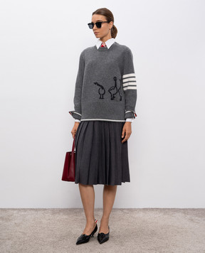 Thom Browne Сірий светр з вовни FKA499AY1029