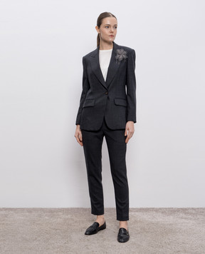 Brunello Cucinelli Сірі штани з вовни MB116P8703