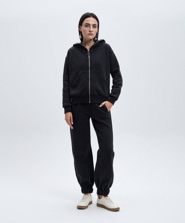 Dondup Черная спортивная куртка с логотипом F491KF0237DXXX изображение 2