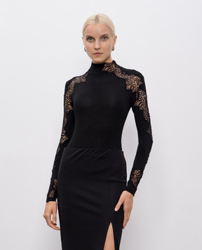 Ermanno Scervino Life Чорне боді з мереживом D474Y301SQW