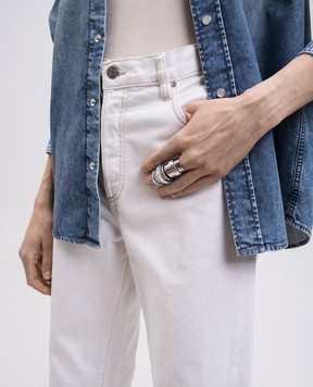 Maison Margiela MM6 Срібляста каблучка Numeric SM7UQ0090P6627