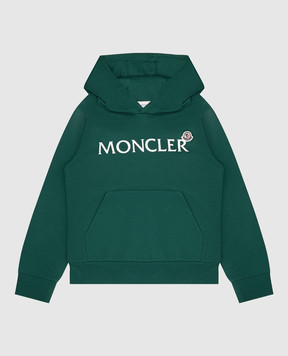 Moncler ENFANT Детское зеленое худи с логотипом K19548G0001189AKM810