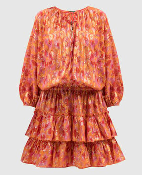 Vilebrequin Рожева сукня Lauriane з шовком з люрексом LURAW335