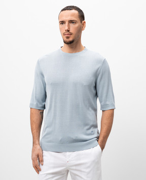 ISAIA Блакитний джемпер із шовку MG8260Y0470