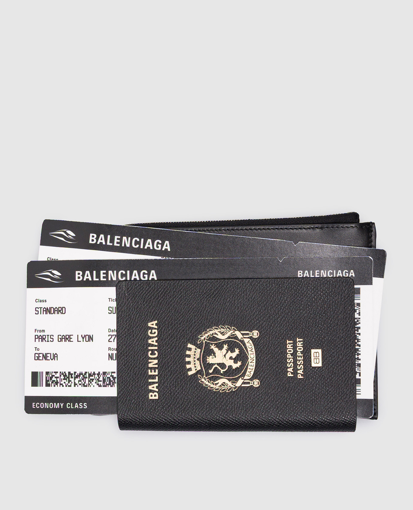

Черный кожаный кошелек Passport 2 Tickets, Кошельки
