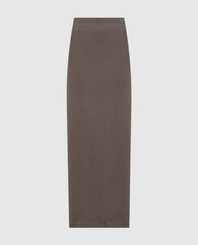 Brunello Cucinelli Бежева спідниця з вовною MPW07G3882