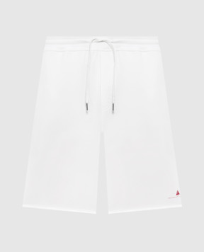 Brunello Cucinelli Білі шорти з принтом логотипа MP8633238G