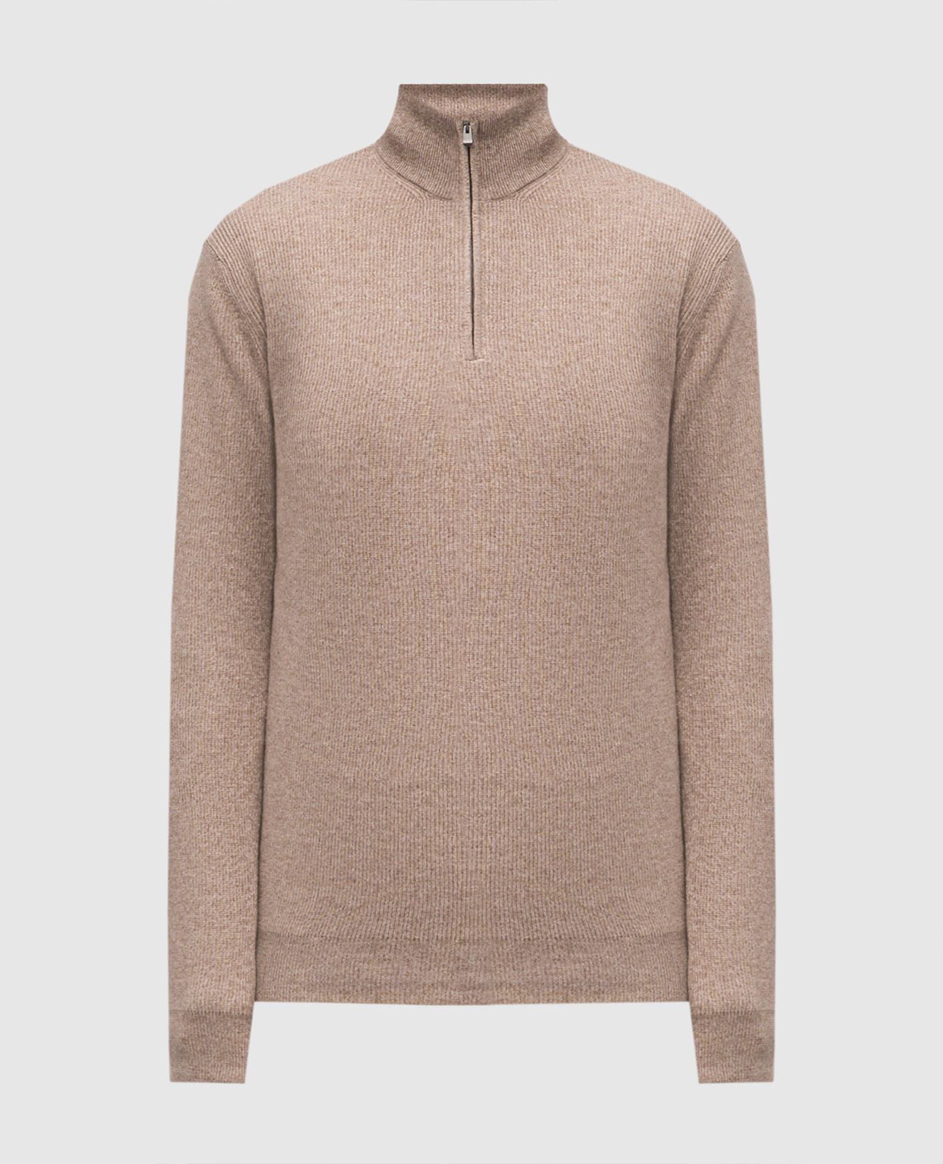 

Коричневый свитер из кашемира, шерсти и шелка, Свитера