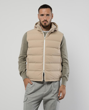 Brunello Cucinelli Бежевый пуховый жилет MM4911995