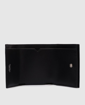 Max Mara Черный кожаный портмоне с логотипом COMPACTWALLET2