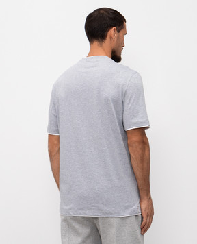 Brunello Cucinelli Серая меланжевая футболка M0B137427