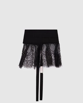Ann Demeulemeester Черный воротник Regina из шелка с кружевом B0013033FA617
