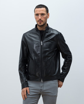 Stefano Ricci Черная кожаная куртка M7J5100010NPPH41