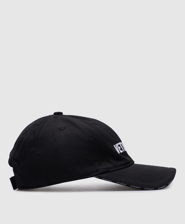 Vetements Черная кепка с логотипом UA66CA120Bm изображение 3