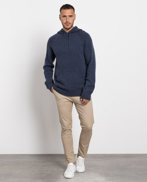 Cashmere&Whiskey Синие худи из кашемира MU8651305341R3XL