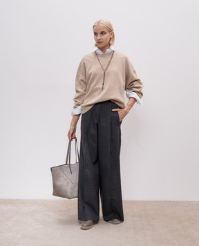 Brunello Cucinelli Бежевий светр з кашеміру M12731200