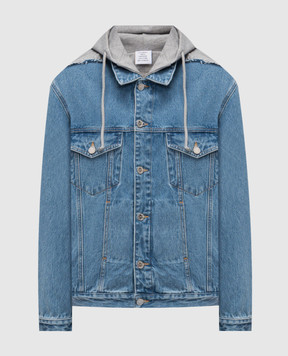Vetements Синя джинсова куртка з вишивкою логотипа UA66JA510N
