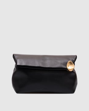 Jil Sander Чорна шкіряна сумка з тисненням логотипа J06WF0002P7366