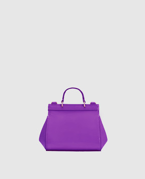 Dolce&Gabbana Дитяча фіолетова шкіряна лакована сумка Sicily EB0003A1067