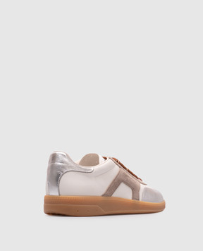 Santoni Білі шкіряні кросівки WBPL61244FARSPSX