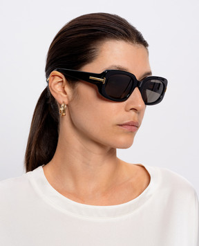 Tom Ford Чорні сонцезахисні окуляри ICON з логотипом FT1253