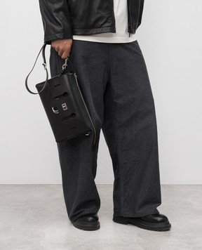 Balenciaga Черная кожаная сумка-мессенджер Bel Air 8340322ABAW