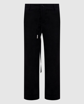 Ann Demeulemeester Чорні штани Rael Cigarette з вовни B0013154FA646