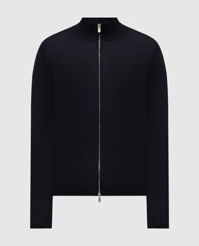 Brunello Cucinelli Синій кардиган з вовни та кашеміру M2400106