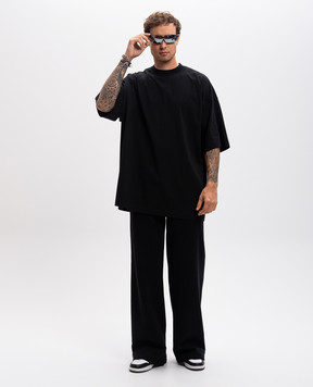 Vetements Чорна футболка з вишивкою логотипа UA66TR765B