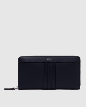Bally Синій шкіряний гаманець Mythos з логотипом MLW06CEC001