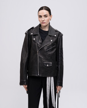 Ann Demeulemeester Черная кожаная косуха Flavia B0013036LT137