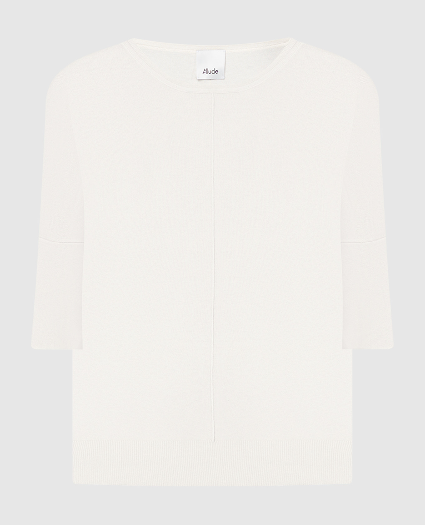 White jumper with silk and cashmere