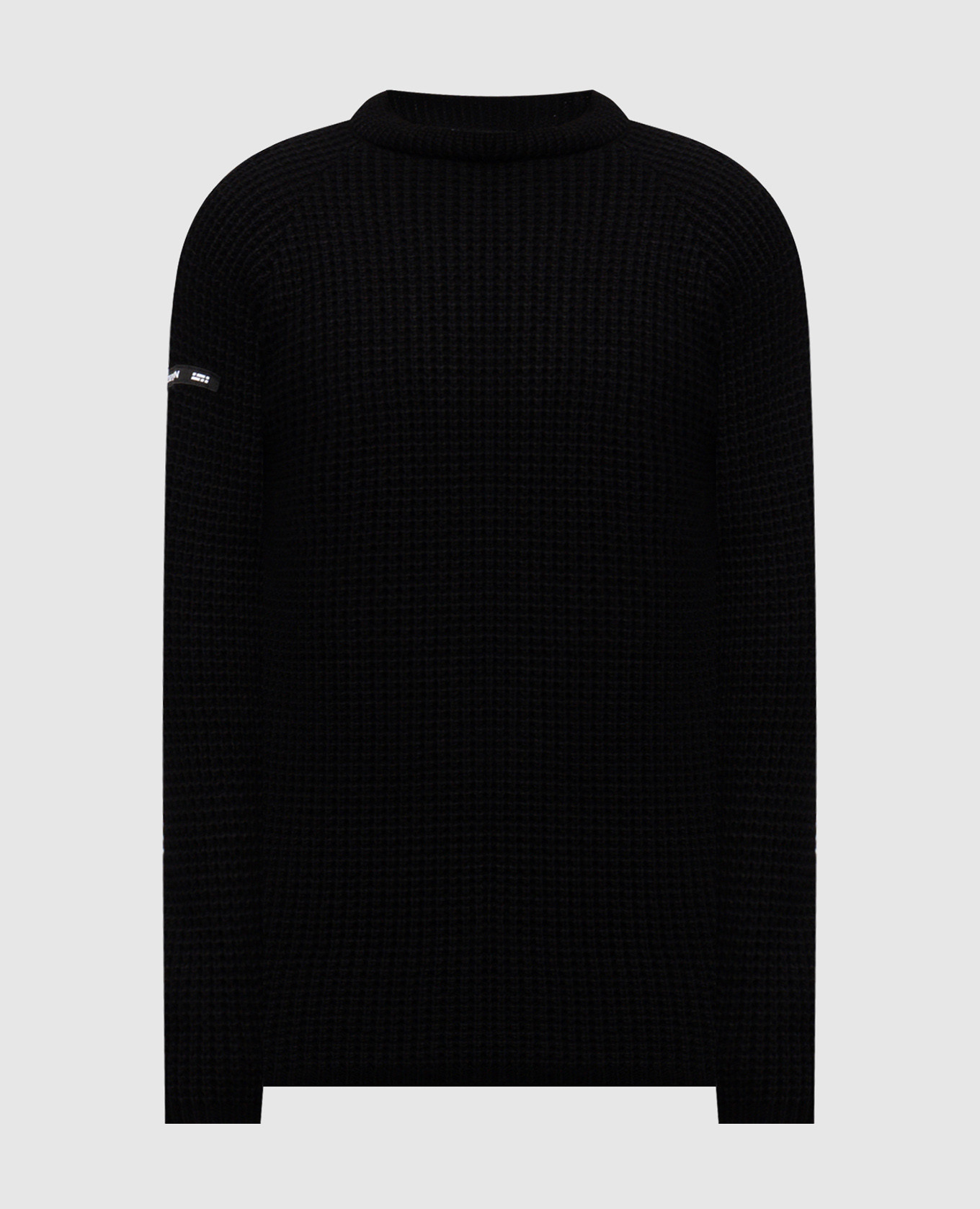 

Черный свитер с шерстью с логотипом, Свитера