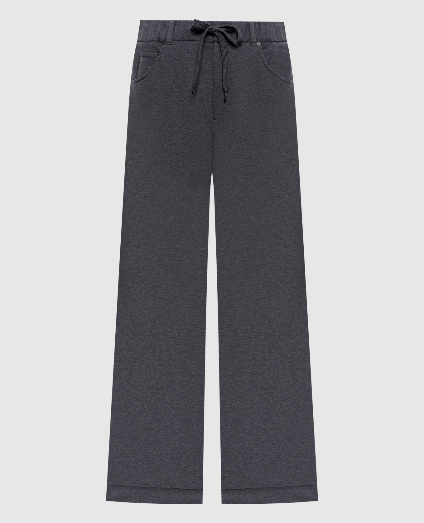 

Серые меланжевые штаны, Серый, Широкие брюки