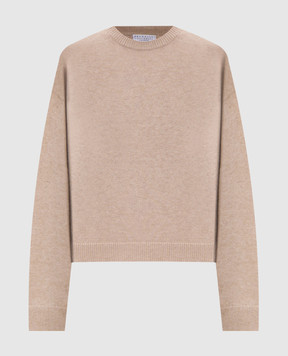 Brunello Cucinelli Бежевий светр з кашеміру M12731200