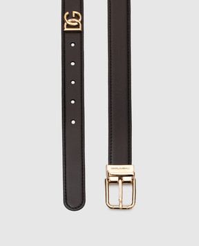Dolce&Gabbana Чорний шкіряний пояс з логотипом BE1351AQ420