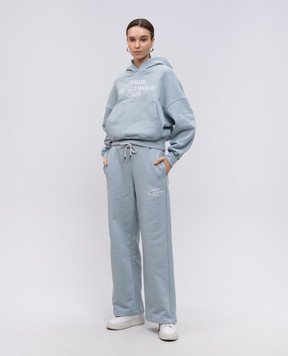 AMIRI Голубой худи с фактурным логотипом AWJYHD1024