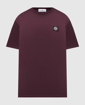 Stone Island Фіолетова футболка з нашивкою логотипа K2S152100027S0013