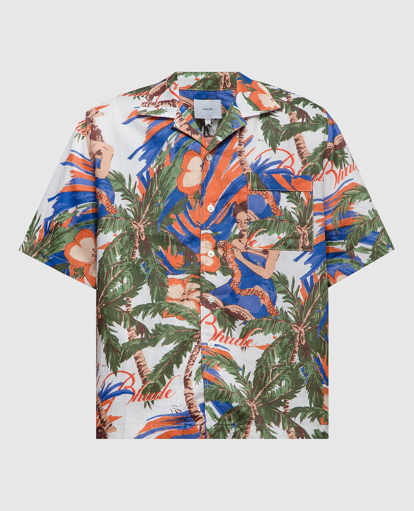 

Рубашка из льна Le Fleur в принт, Разноцветный, Рубашки