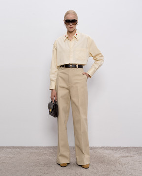 Bottega Veneta Жовта сорочка з шовком 819885V3YS0