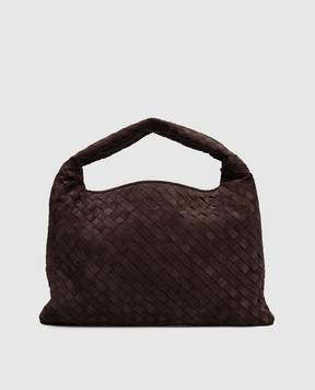 Bottega Veneta Коричневая замшевая сумка-хобо Hop 796262V1QE3