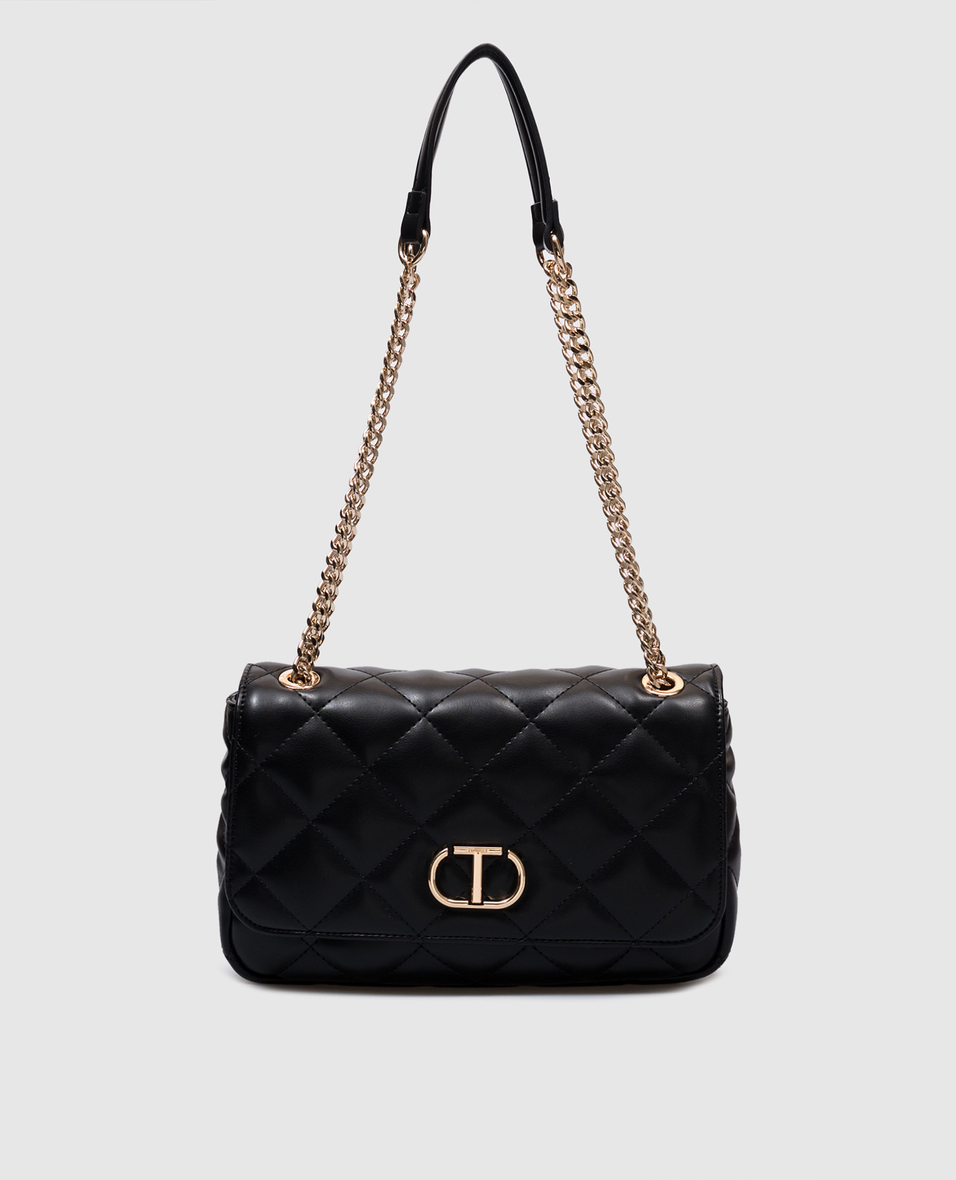 

Черная стеганая сумка-мессенджер с логотипом логотип, Черный, Сумки-мессенджеры