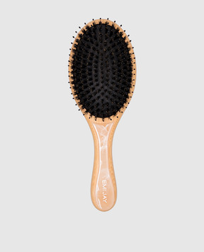Emi Jay Бежева щітка для волосся з тисненням логотипа FLATBRUSHLECHE