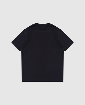 Brunello Cucinelli Дитяча синя футболка з принтом B0B13T165B