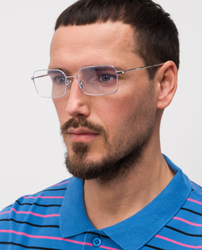 Balenciaga Сріблясті сонцезахисні окуляри Invisible Rectangle 768058T0005